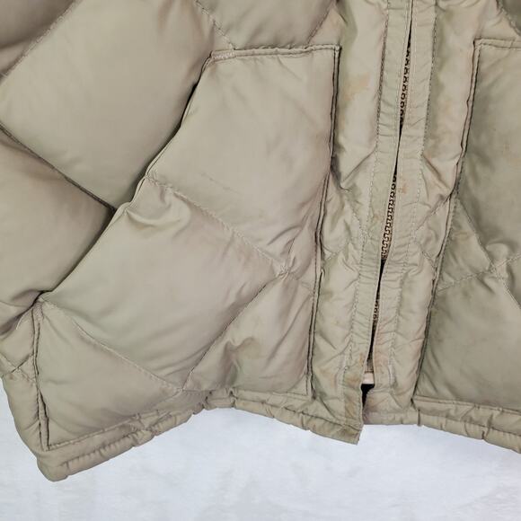 Vtg 80s Walls Blizzard Pruf Down Insulated Beige Puffer Coat Jacket Sz Small Men - Picture 2 of 12
